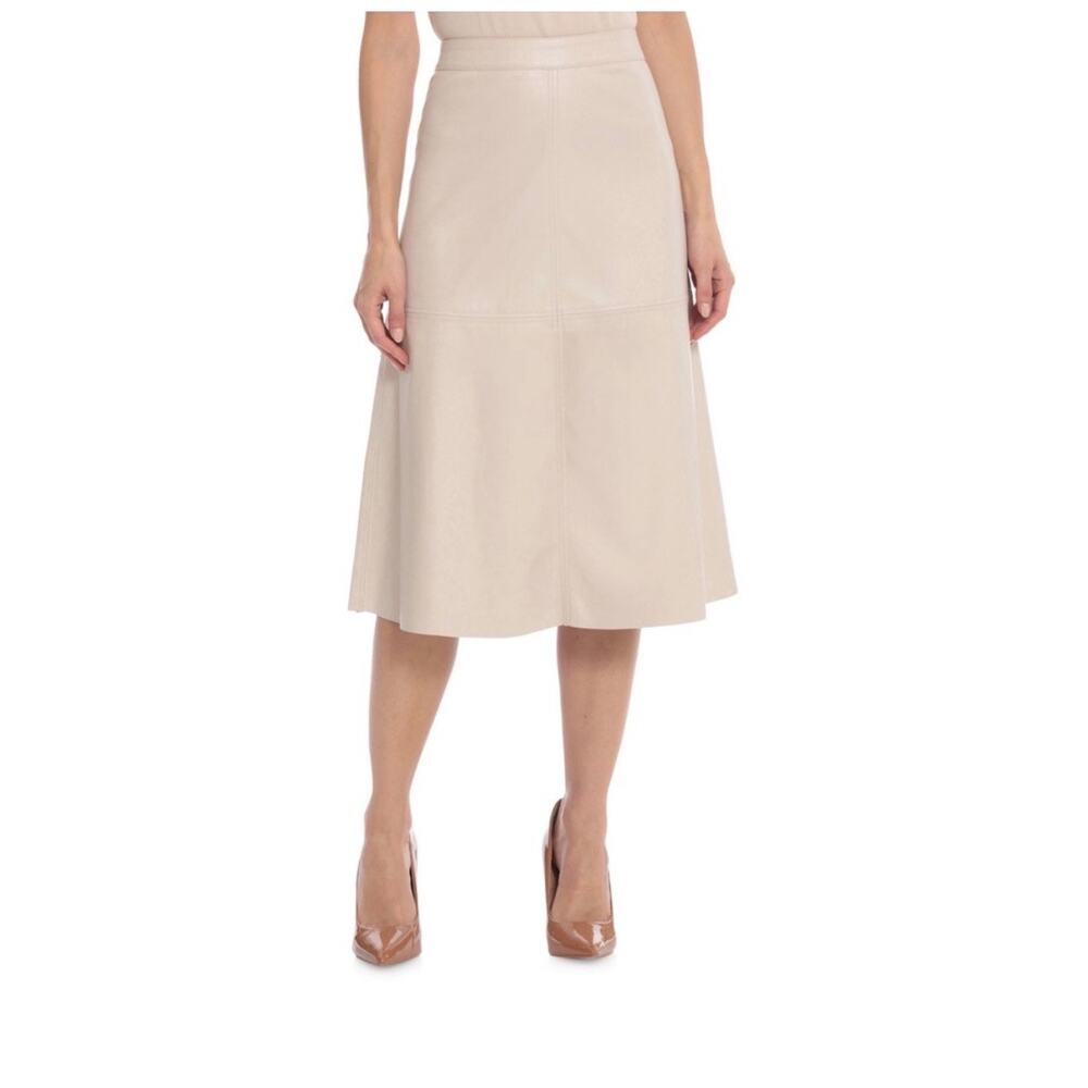 bagatelle Cream A-Line Midi Skirt